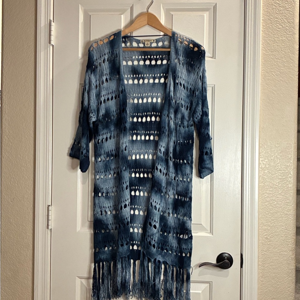 Ruff Hewn Blue Knit Open Cardigan